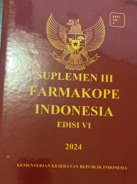 Image of Suplemen III Farmakope Indonesia edisi VI 2024